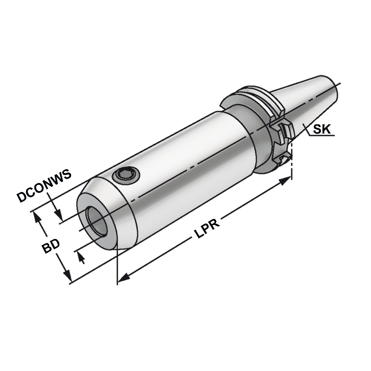 Fräseraufnahme SK 40-08-100 DIN 69871 AD/B
