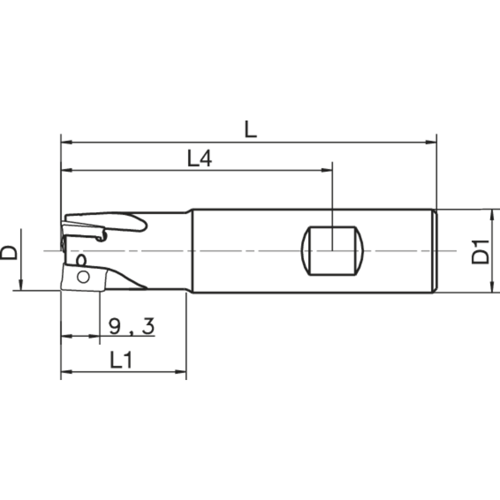 Schaftfräser 90° 16x85mm, Schaft-16mm, für 2 x AP..1003