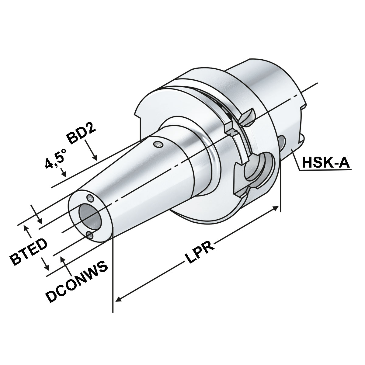 Schrumpffutter HSK 63-14-90 mit Kühlkanälen DIN 69893 Form A