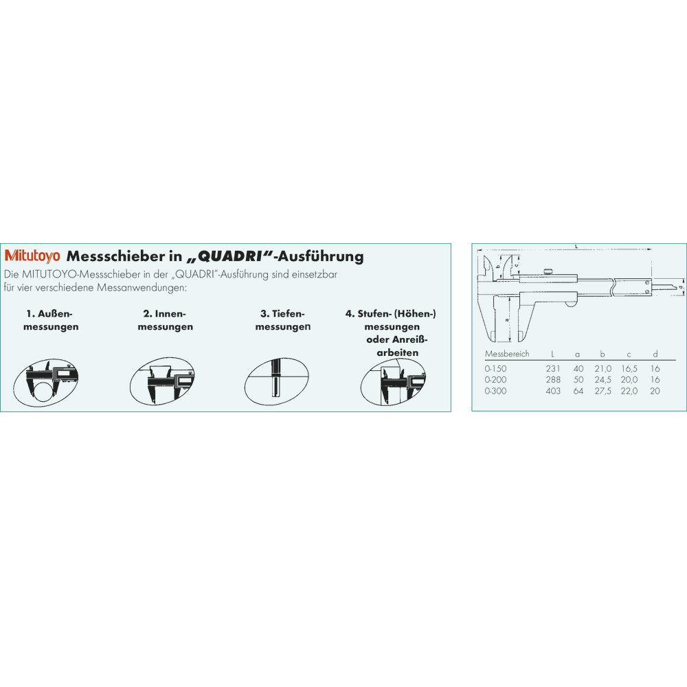 Messschieber 300mm (1/128''x0,05mm) Feststellschraube oben