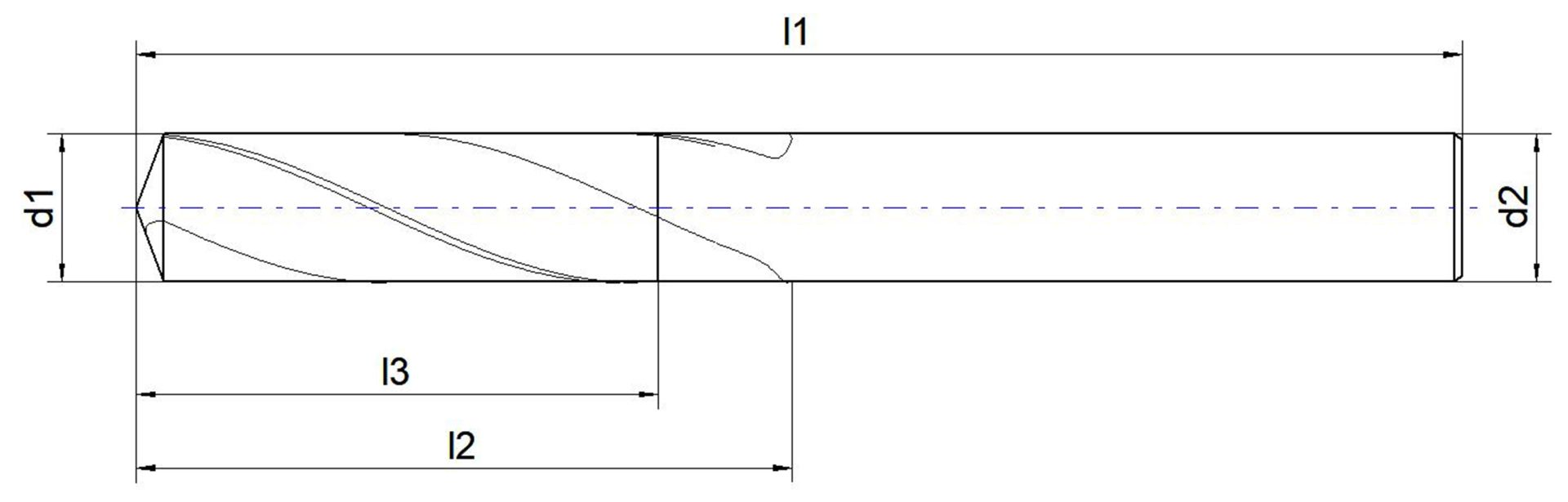 VHM-Spiralbohrer, 3xd, für Stahl, Spezial B.