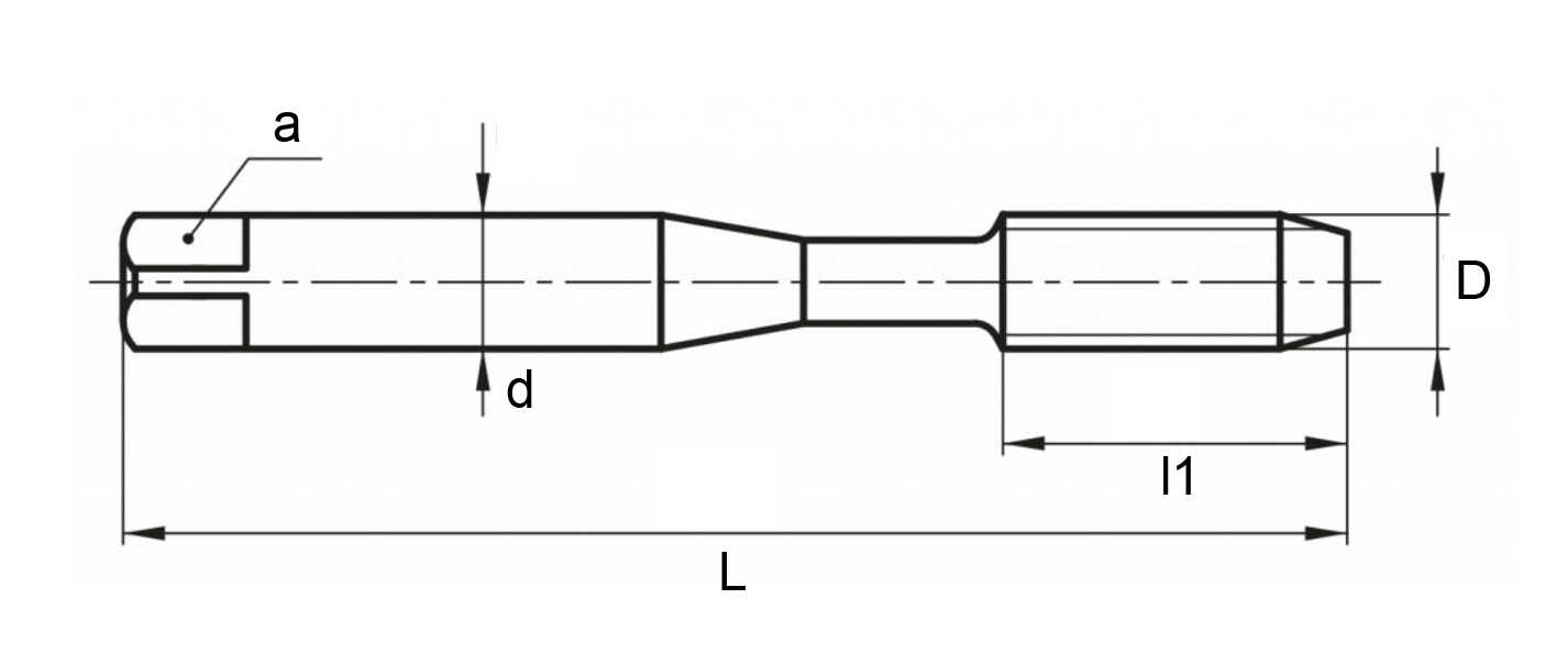 Maschinengewindebohrer, Blauring, Durchgangsloch, M3