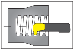 TinyTools-Einsatz mit IK, Gewindeschneiden, ACME Gewinde