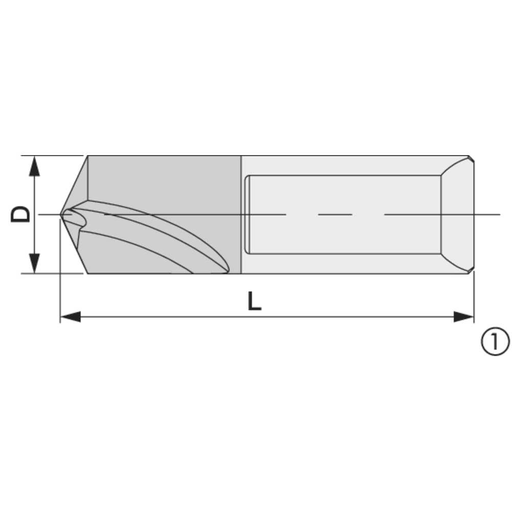 Pilotbohrer HSS 10 TIN-Kopfbeschichtung mit IK