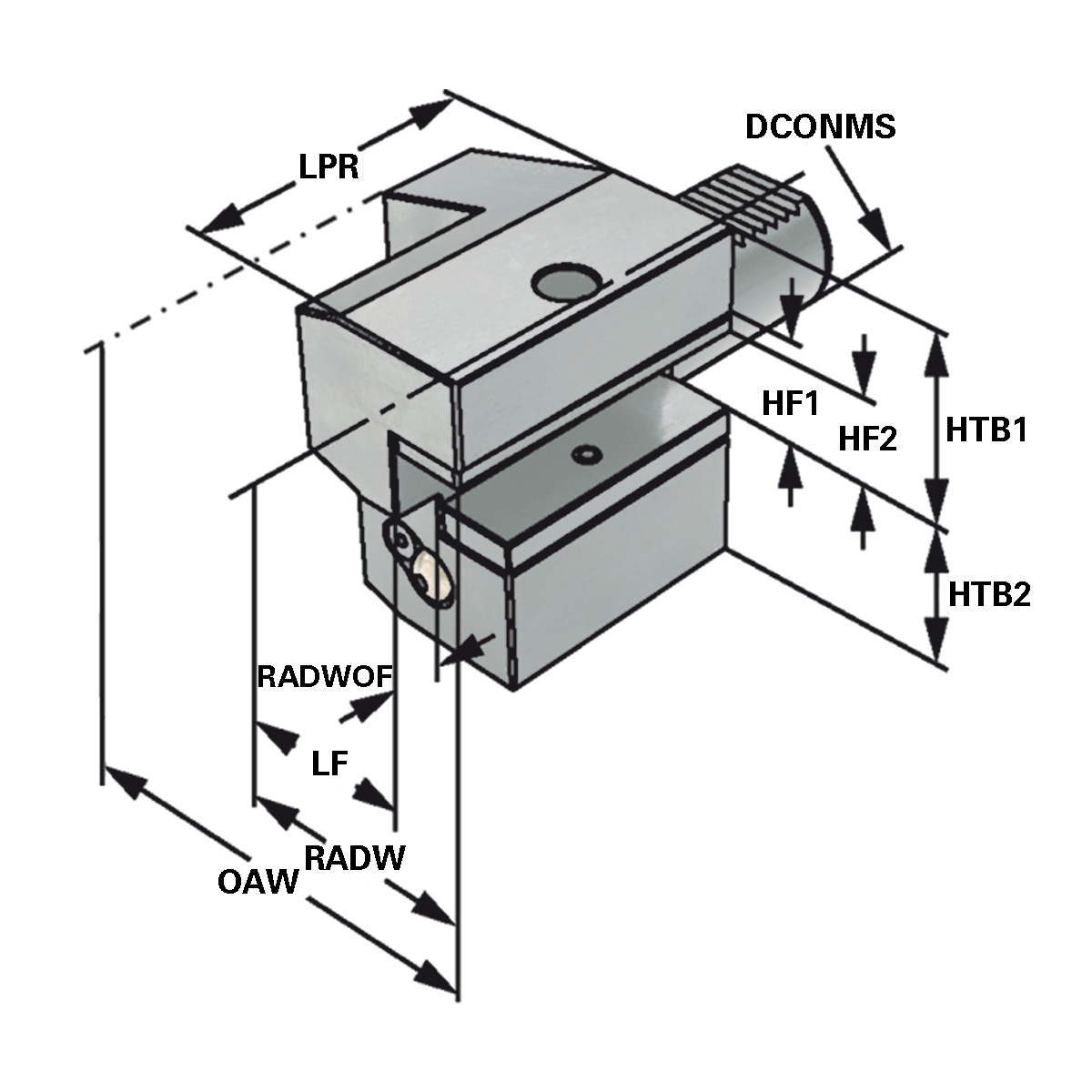 Axial-Werkzeughalter C3-20x16 DIN 69880 (ISO 10889)