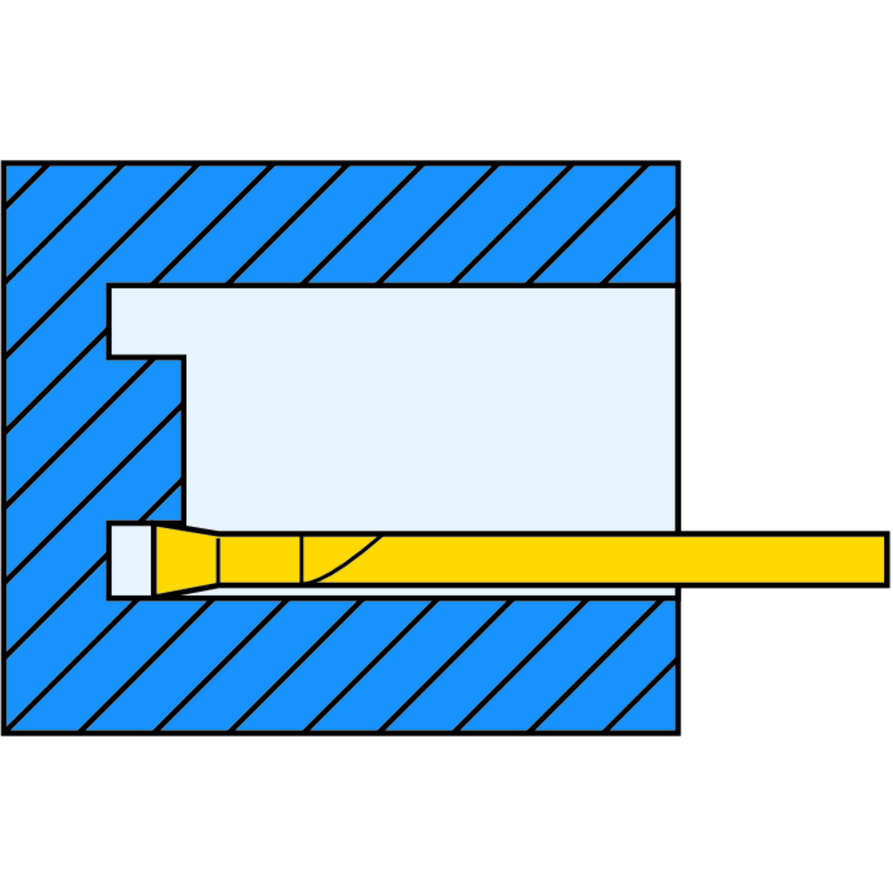 Schneideinsatz R015.2515-20 Axialstechen 7mm / b=2,5 L1=20 Dmin=8,0mm CN45F