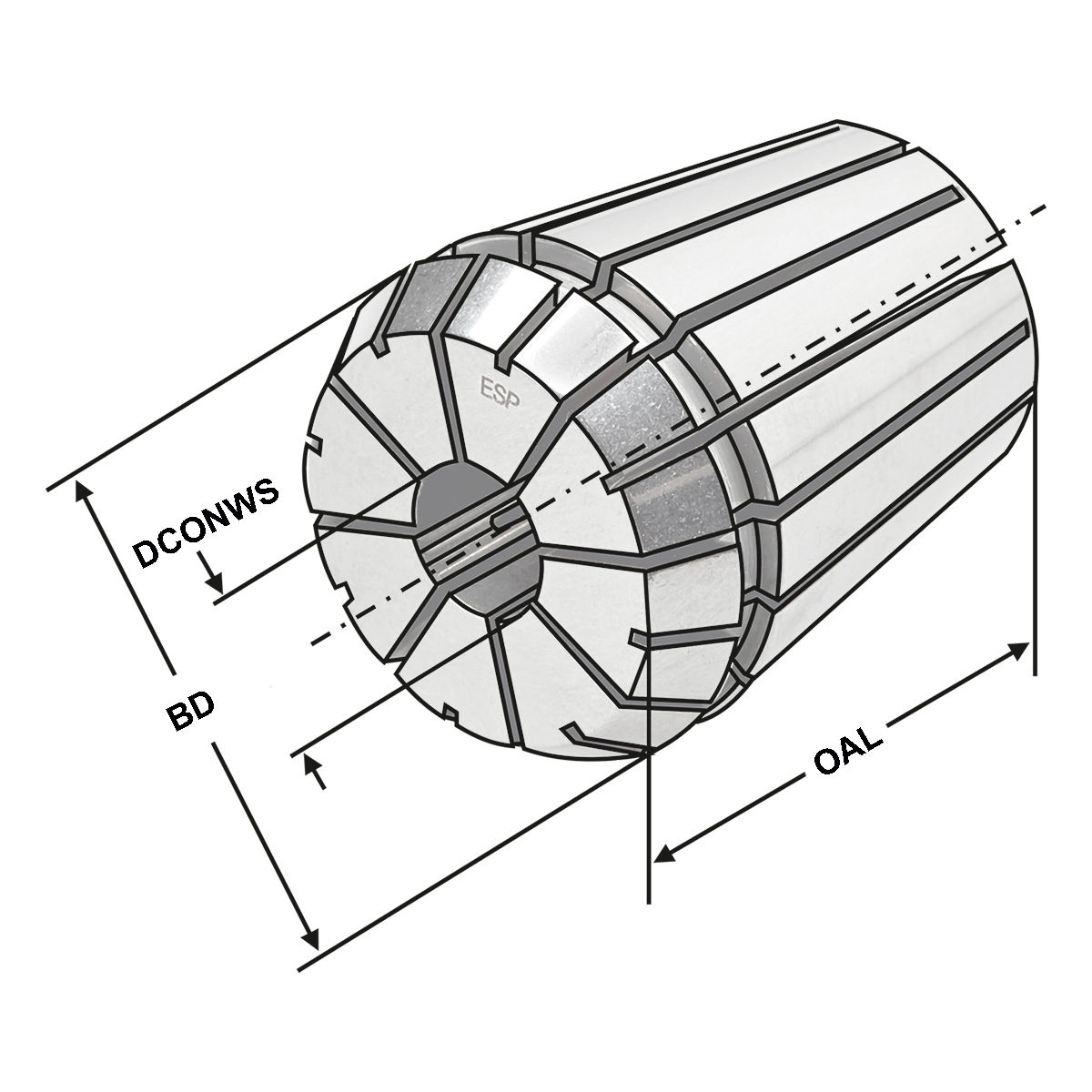 Präzisionsspannzangen | Edelstahl ER 32 | 470 ESP | Ø 12,5 - 12