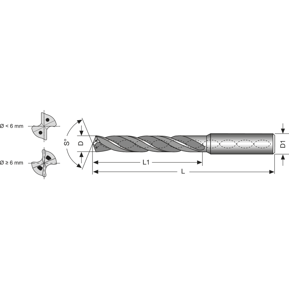 VHM-Bohrer ADO-SUS-5D 2,78mm mit IK
