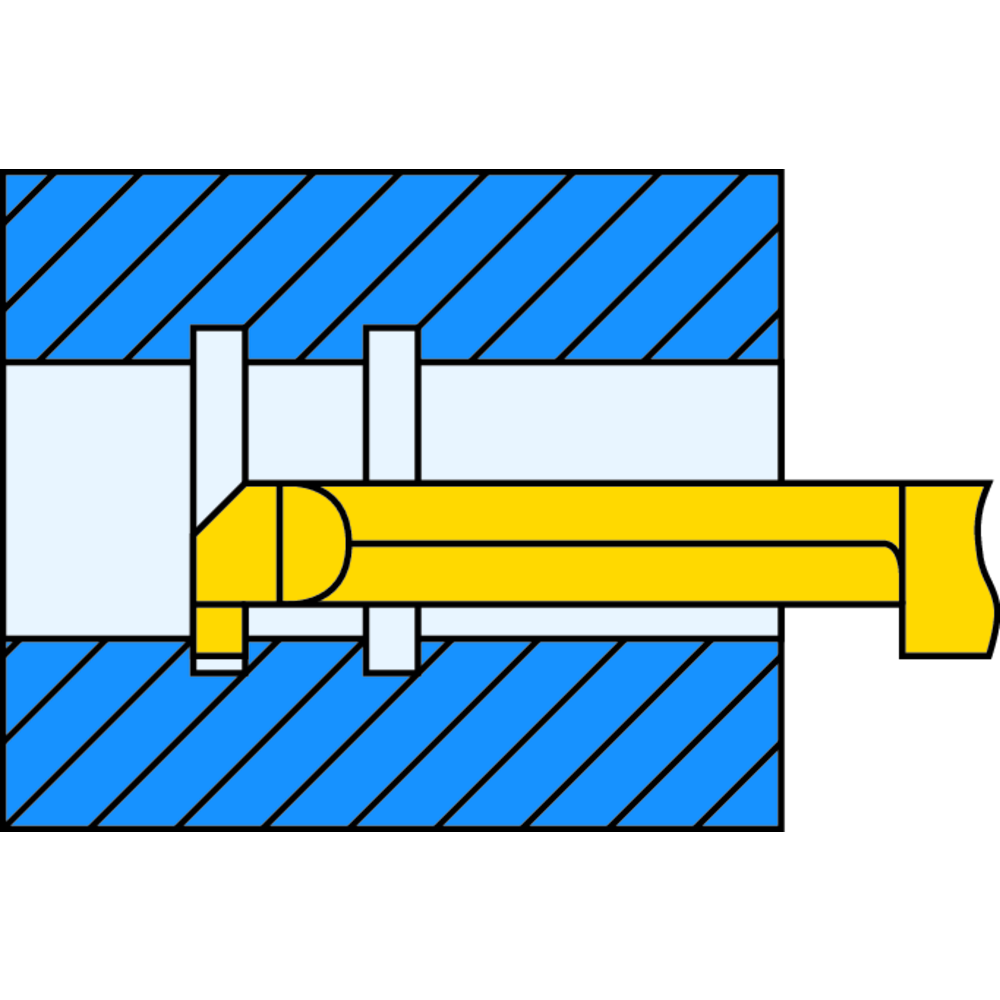 Schneideinsatz R006.0200-10 Innenstechdr. 6mm b=2,0 L1=10 Dmin=6,0mm CN45F