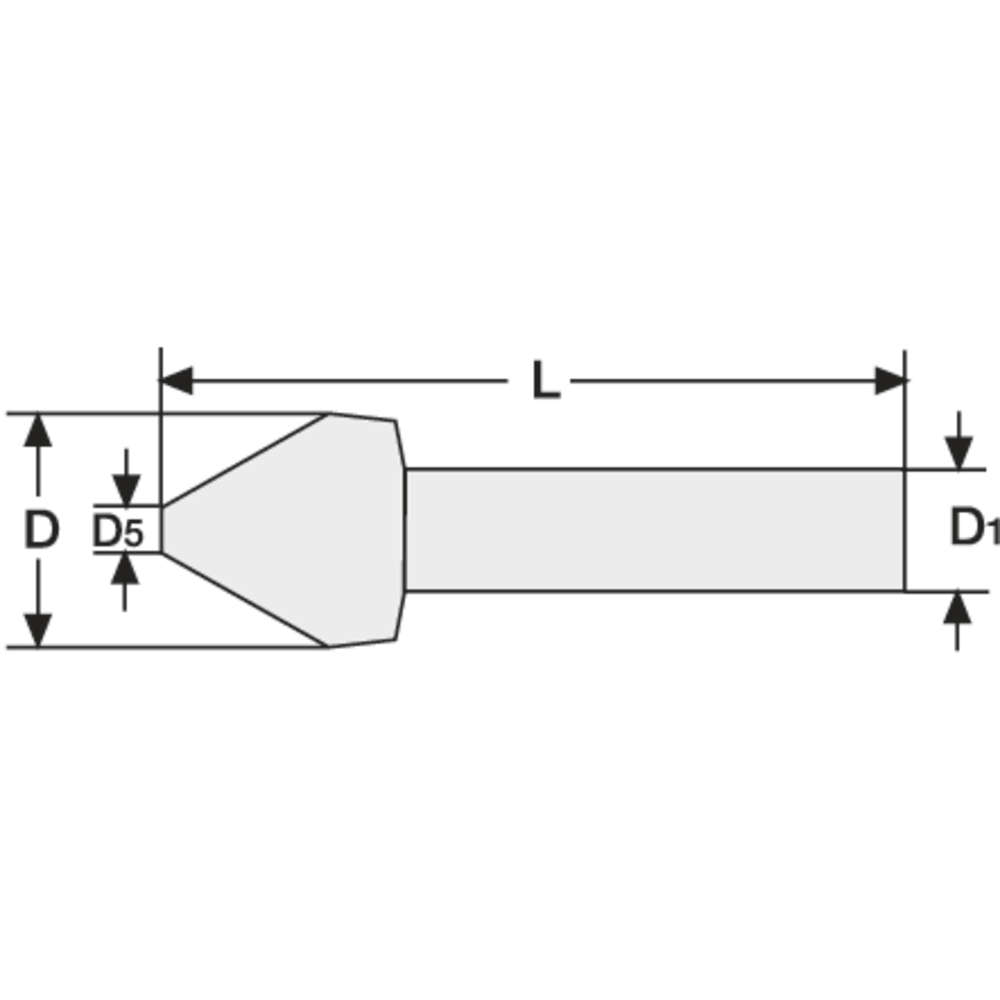 Kegelsenker HSS 90° 6,3-20,5mm harmonische Teilung TiN (6-teilig)
