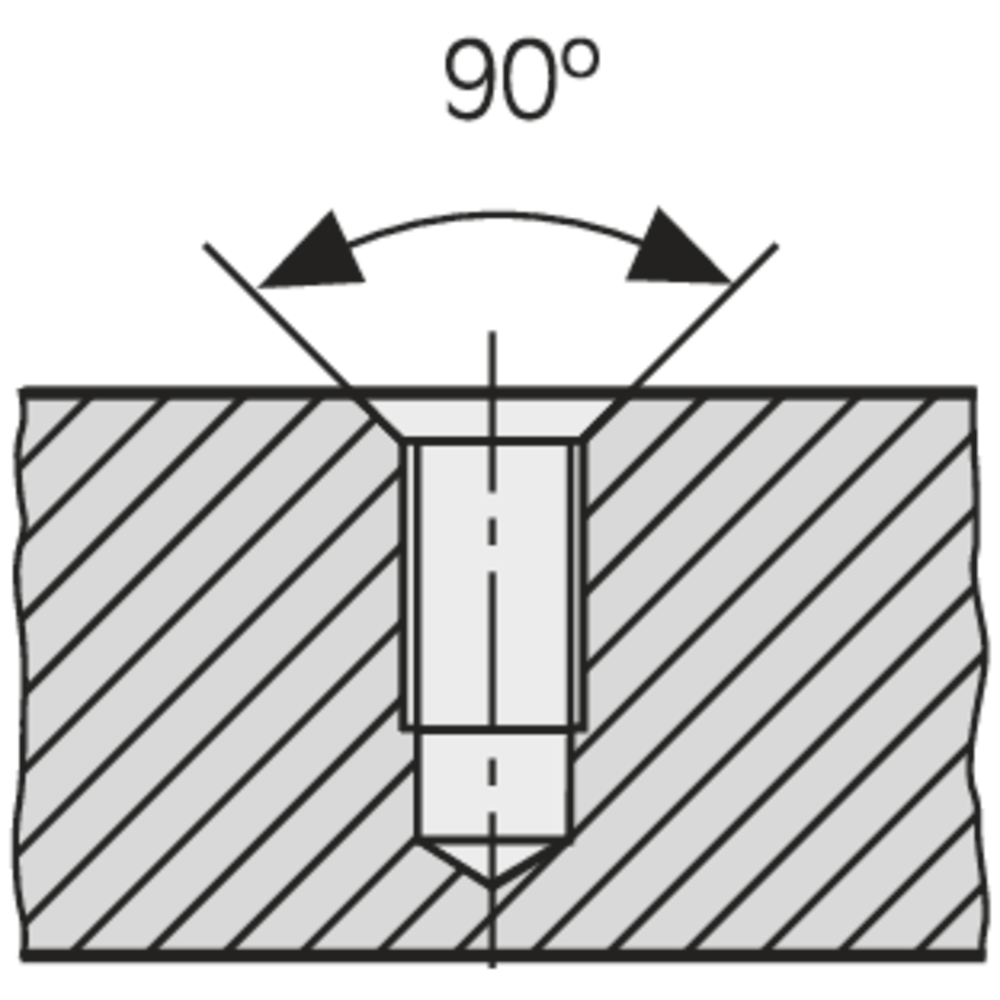 Stufenbohrer HSS DIN8378 90° für M8, 9x6,8mm Kernbohrung