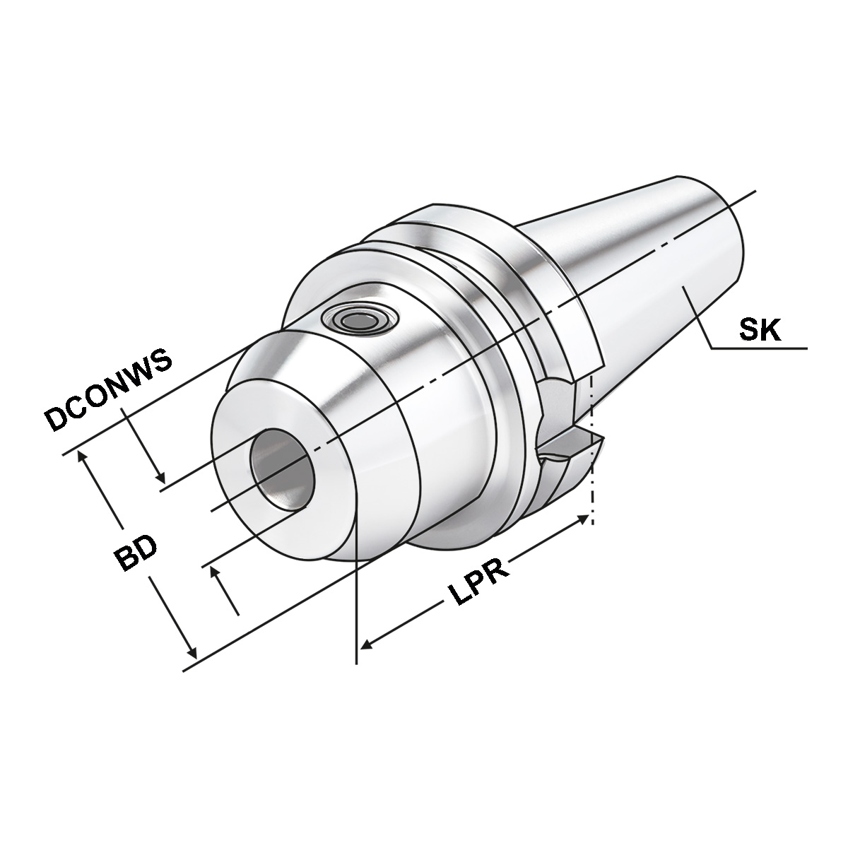 Fräseraufnahme BT 40-40-120 JIS B 6339 (MAS-BT) AD/B