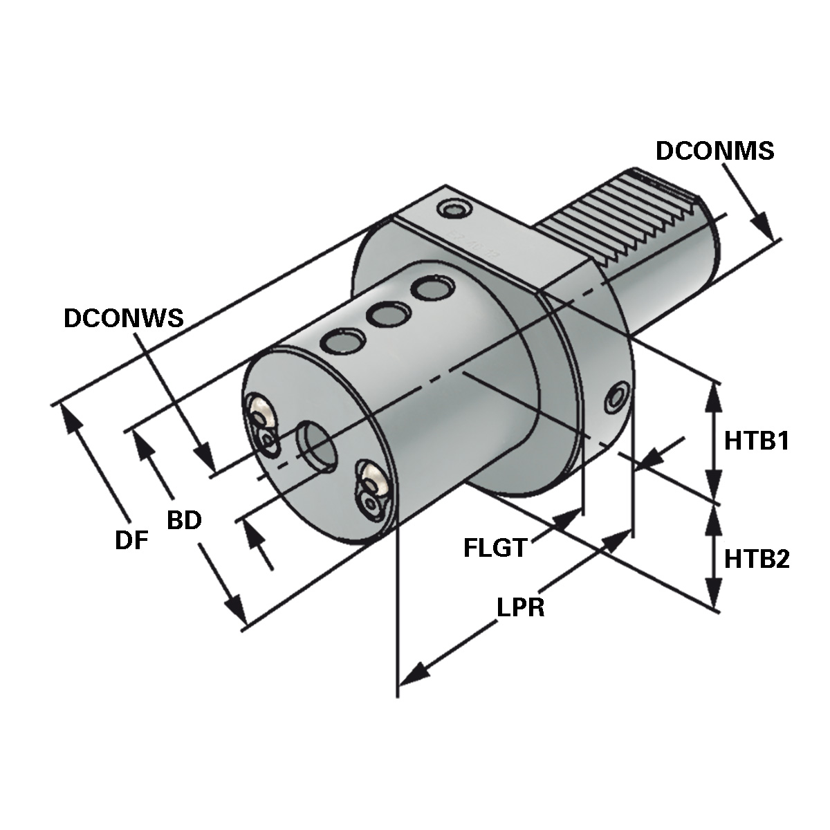 Bohrstangenhalter E2-50x40 DIN 69880 (ISO 10889)