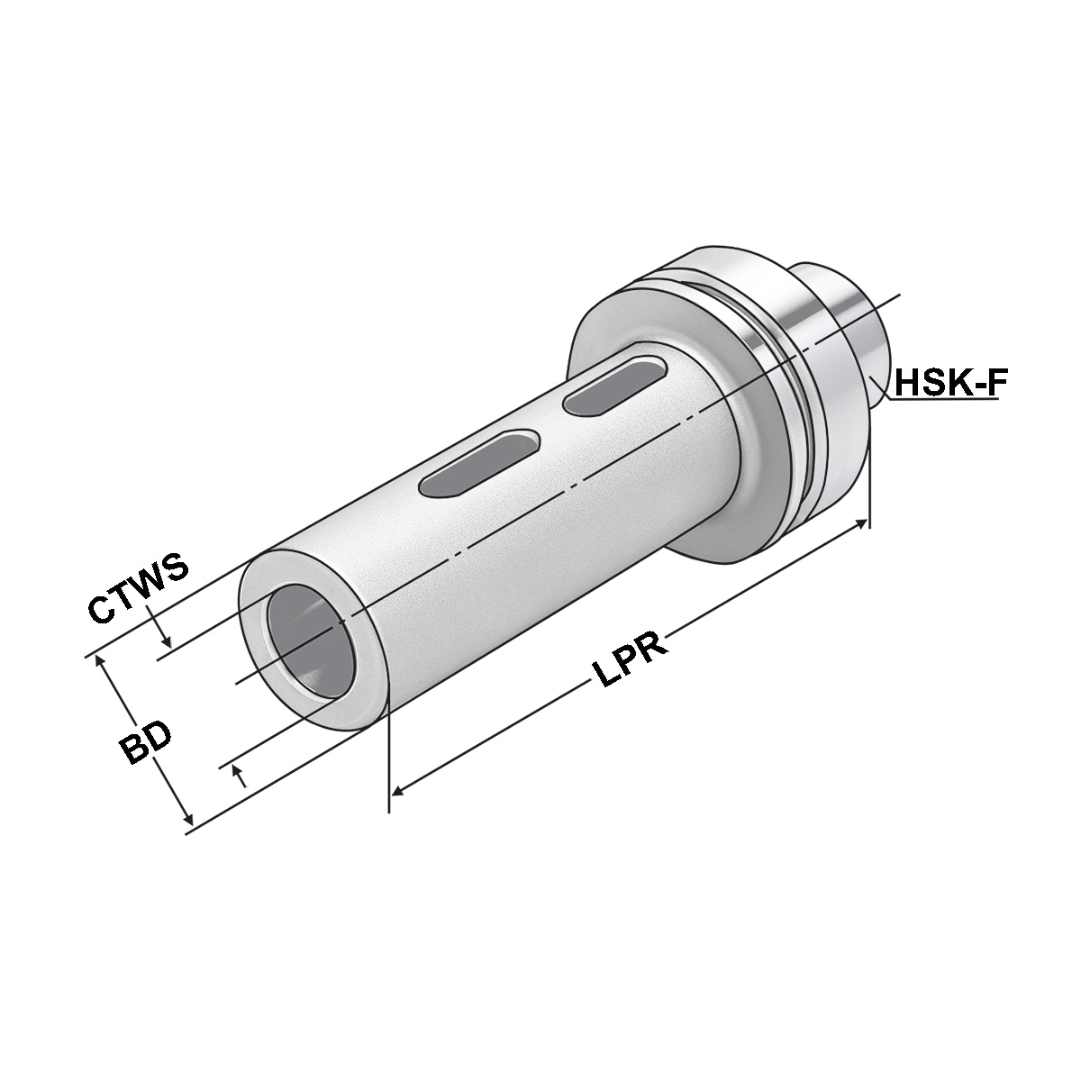 Zwischenhülse HSK 63-1-100 DIN 69893 Form F