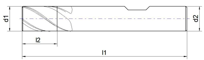 VHM-HPC-Superstar-Fräser 35°/38°, kurz, WN,Z=4, TiAlN 20,0 x 26 x 92 mm, SD 20 H