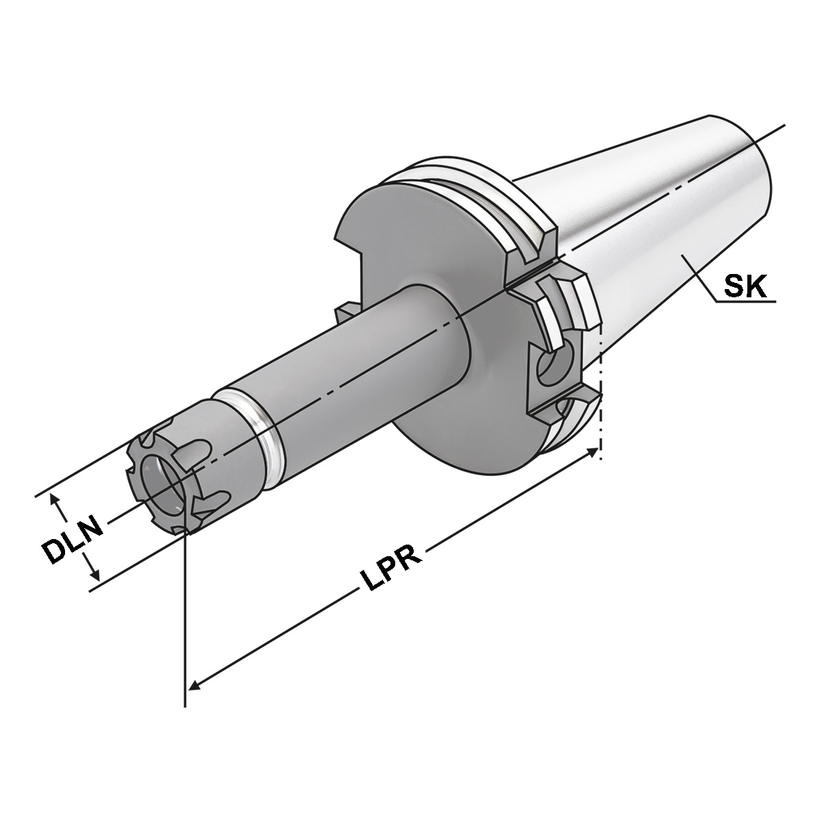 Spannfutter SK 30-1/10-100 ER16 - Mini DIN 69871 AD