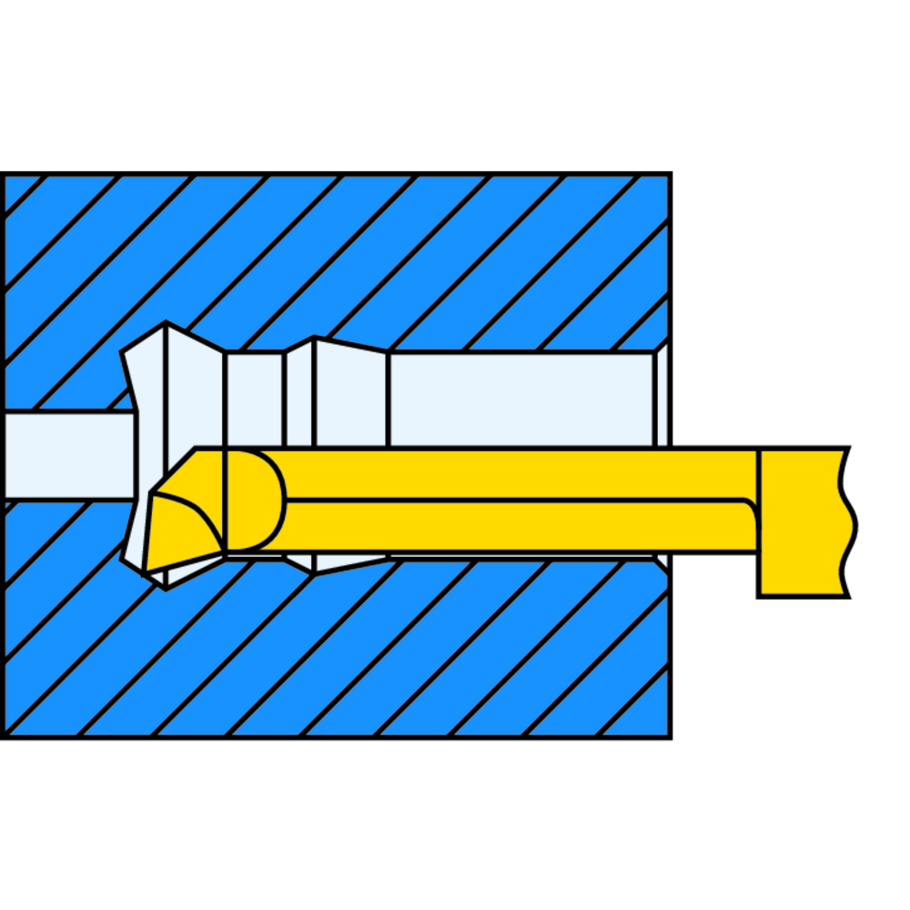 Schneideinsatz L050.4-10 Innenausdrehen 4mm a=3,5 L1=10 Dmin=4,0mm K10F