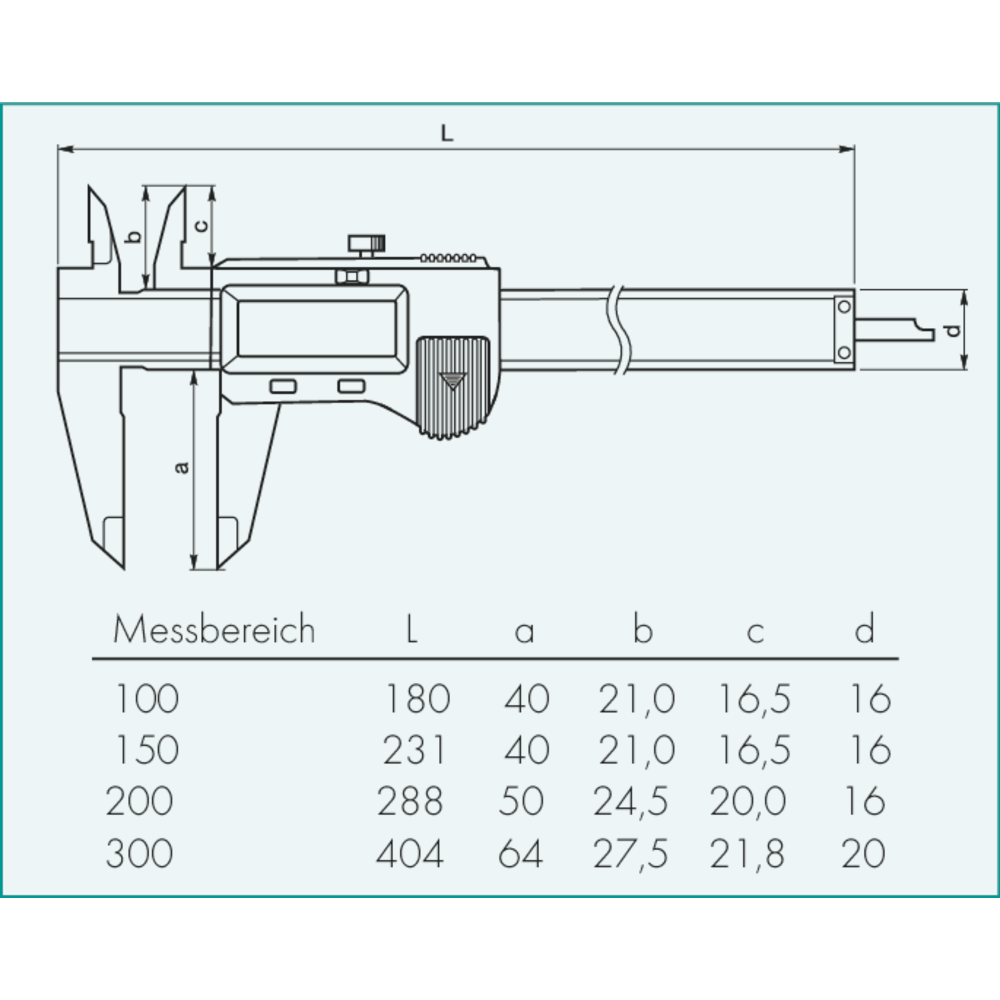Messschieber digital 150mm (0,01mm) ABS AOS