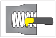 TinyTools-Einsatz mit IK, Teilprofil Trapez - DIN 105