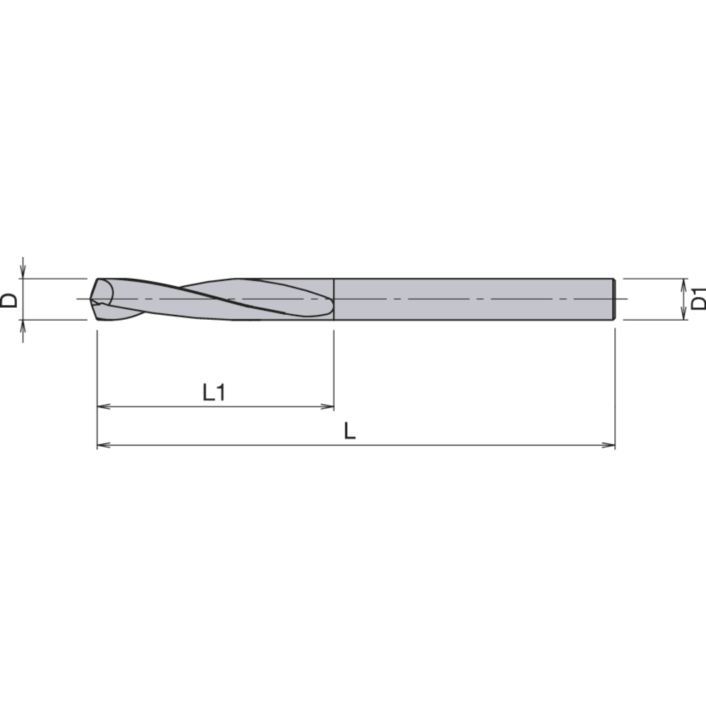 Hochleistungsbohrer VHM  HFD 5xD 3mm Z3 HA mit IK