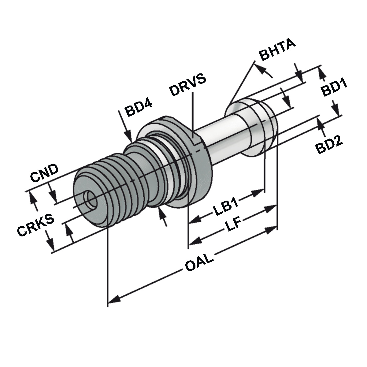 Anzugsbolzen ISO7388-3 | Form JF | M16 | 90° | ohne Durchgangsbohrung | inkl. O-Ring