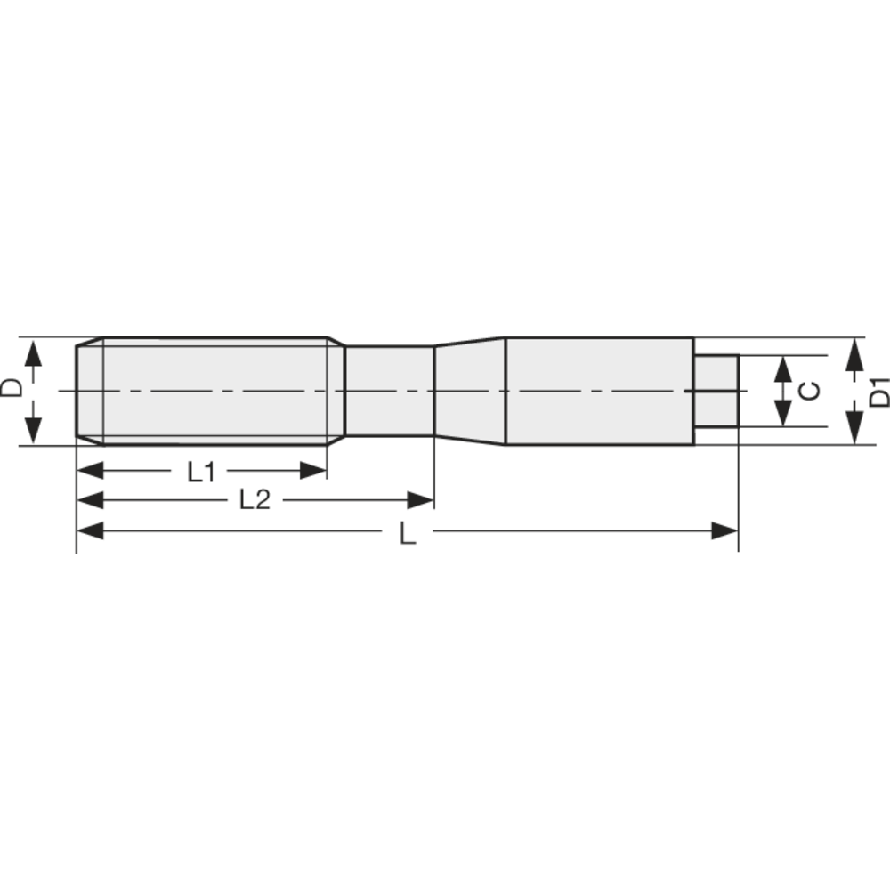 Maschinen-Gewindebohrer HSS-E DIN371C 40° (UNI), M1 Grundloch vaporisiert
