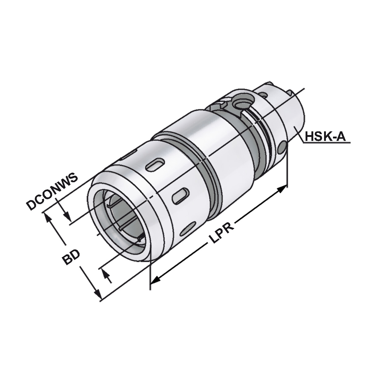 Hochleistungs-Kraftspannfutter HSK-A 63-32-110 DIN 69893 Form A