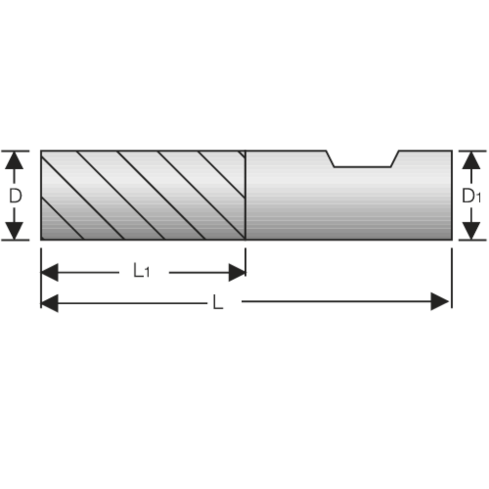 Schrupp-Schlichtfräser HSS-E PM DIN844NF 12mm Z=5 kurz TiAlN